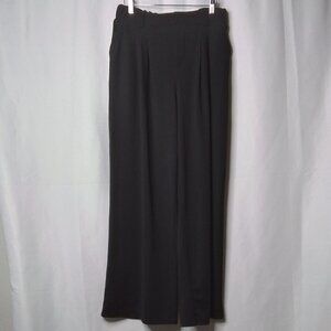 HALARA HIGH WAISTED SIDE POCKET WIDE LEG BLACK PANT SIZE M